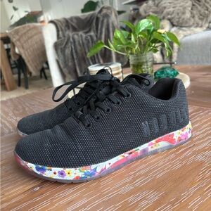 NOBULL Black Athletic Sneakers with Floral Sole